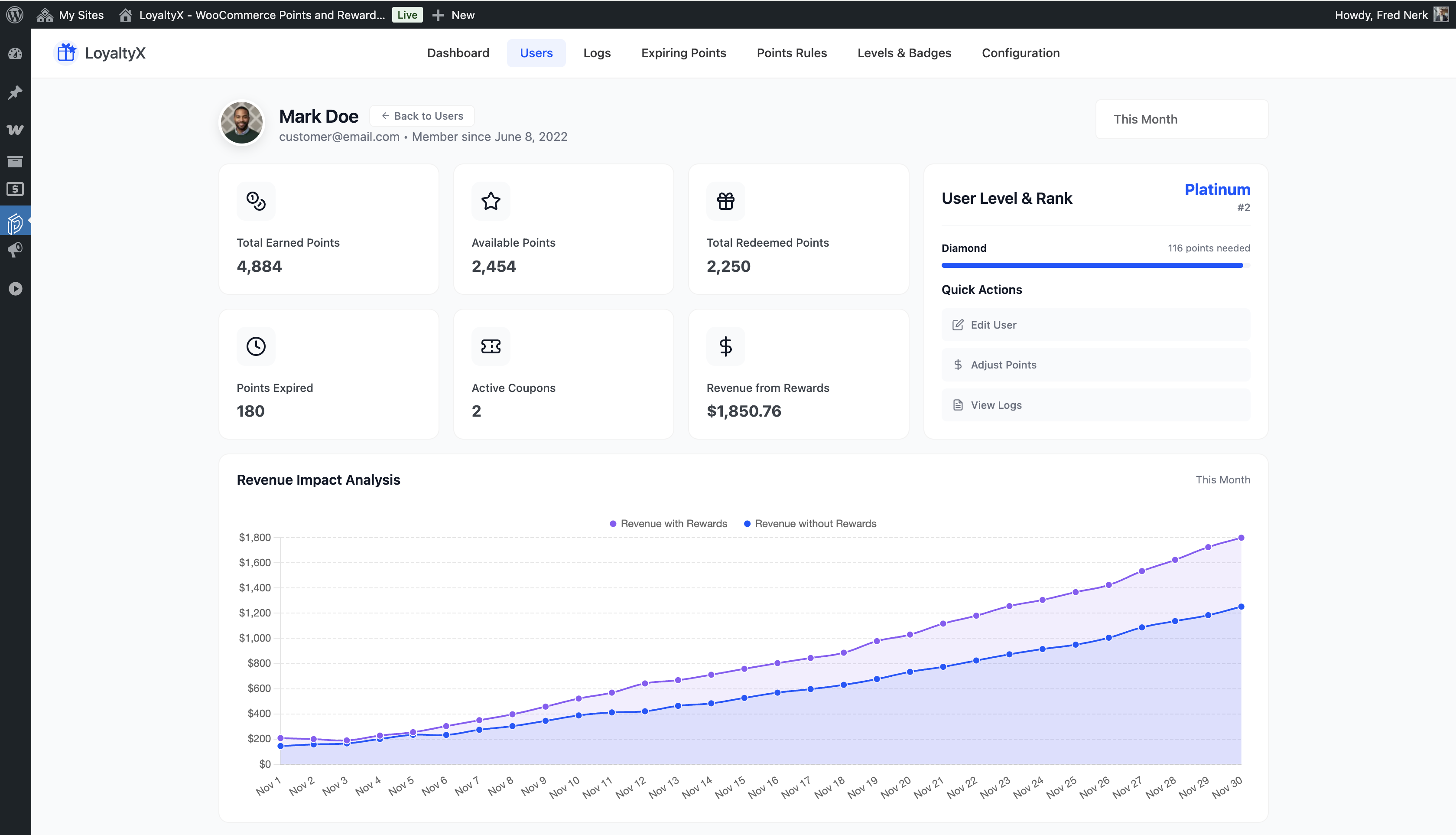 Screenshot 3 of LoyaltyX – WooCommerce Points & Rewards