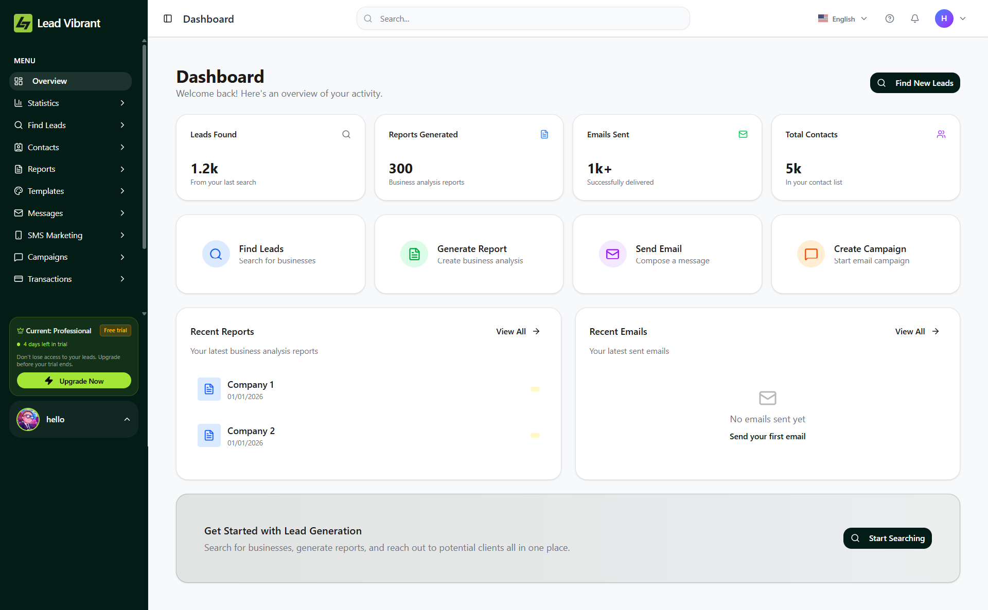 Screenshot 1 of Lead Vibrant