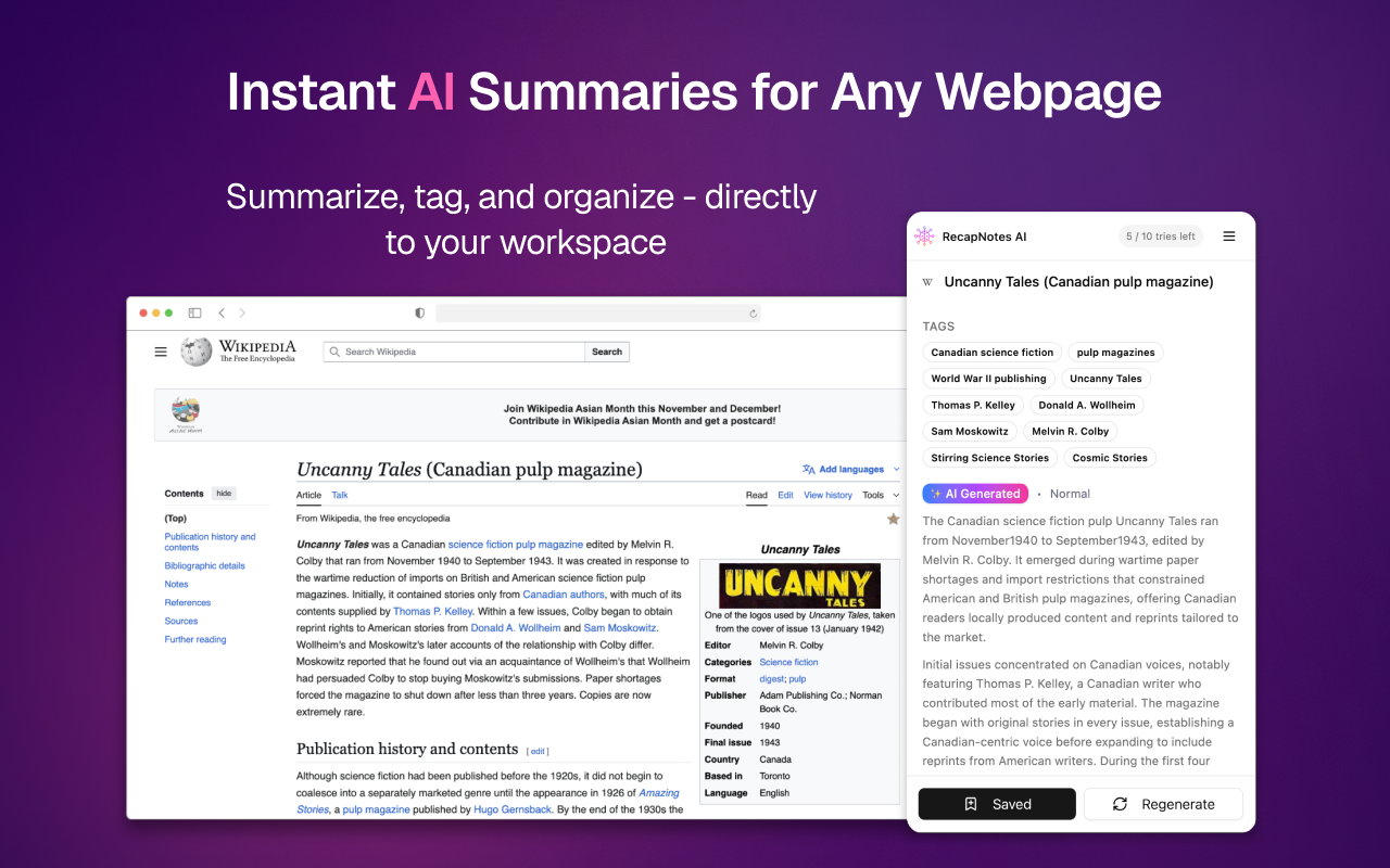 Screenshot 1 of RecapNotes AI