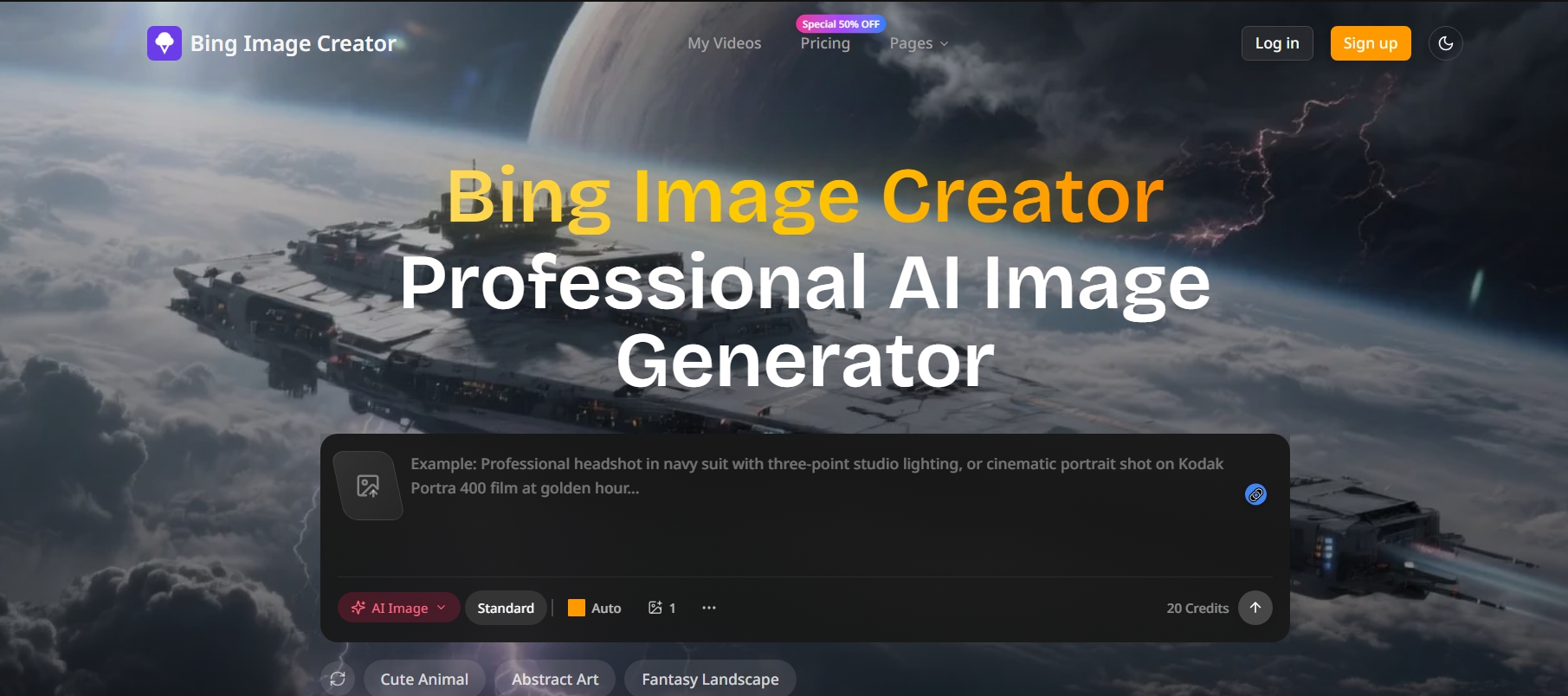 Screenshot 1 of Bing Image Creator
