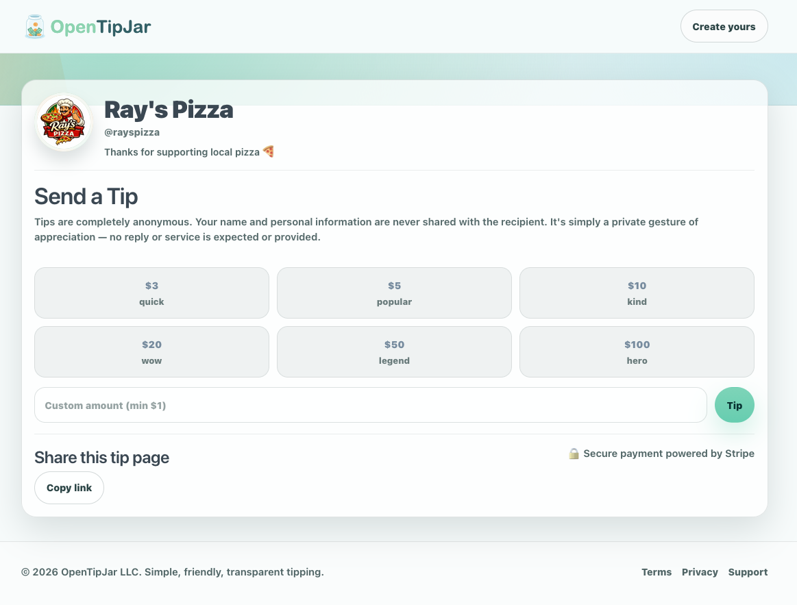 Screenshot 8 of OpenTipJar