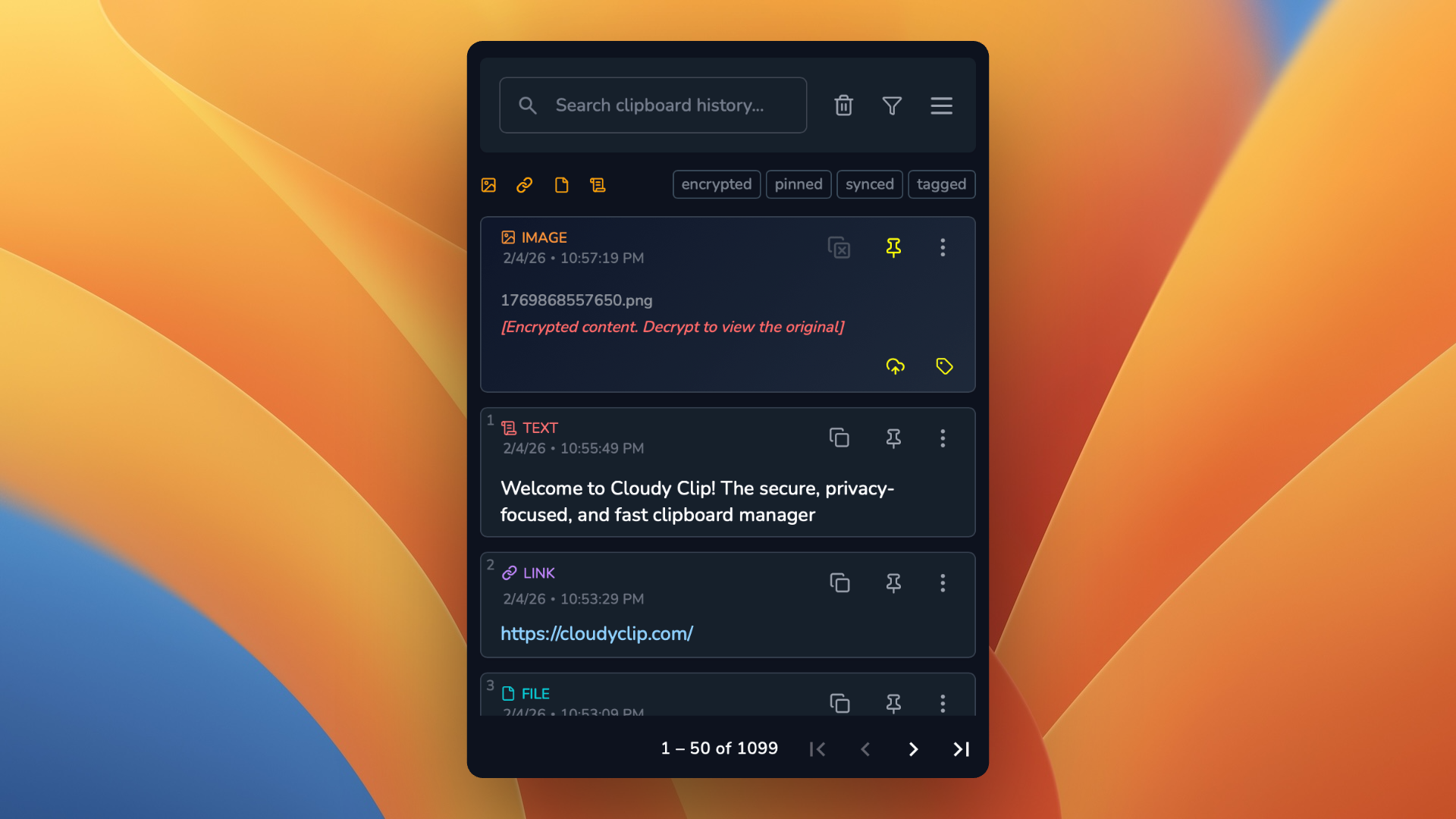 Screenshot 1 of Cloudy Clip