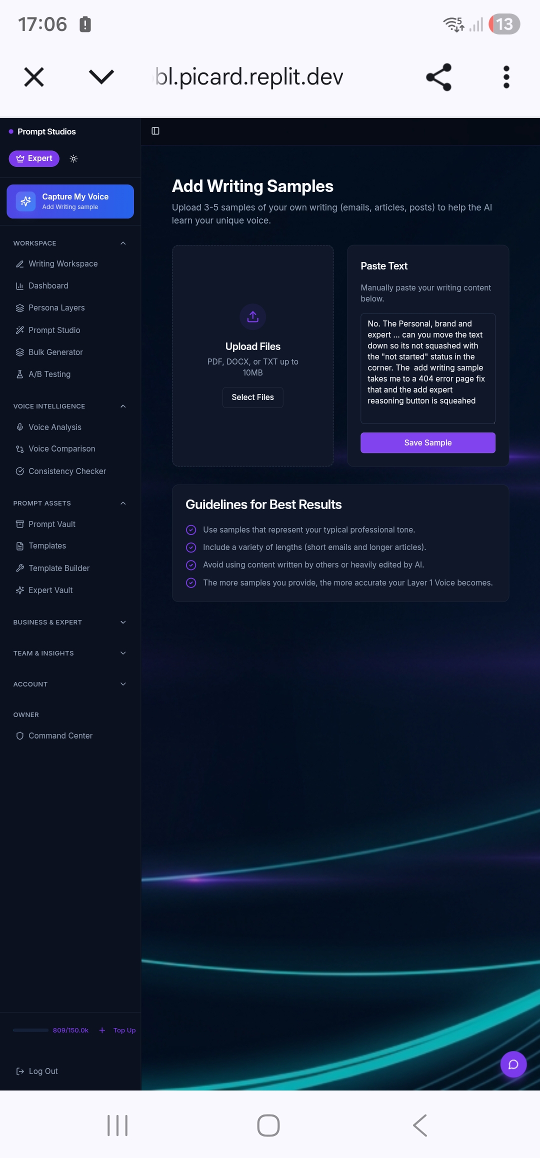 Screenshot 3 of PromptForge