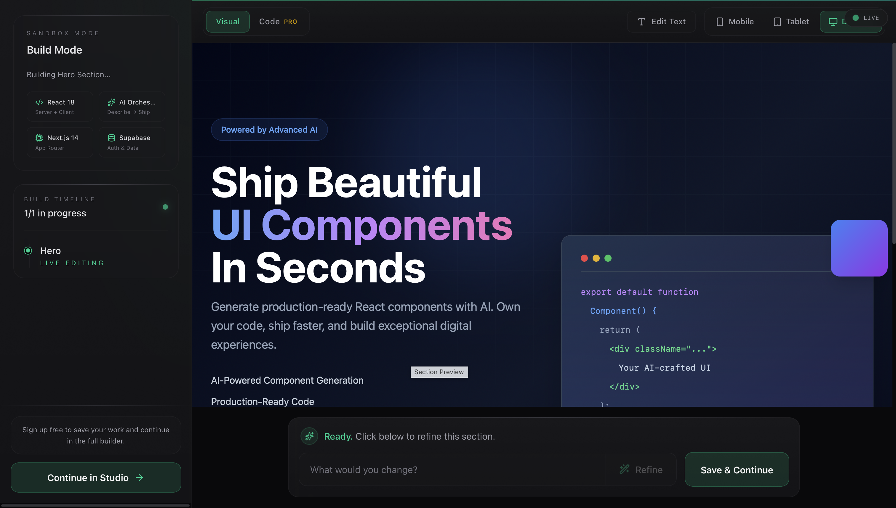 Screenshot 1 of HatchIt.dev