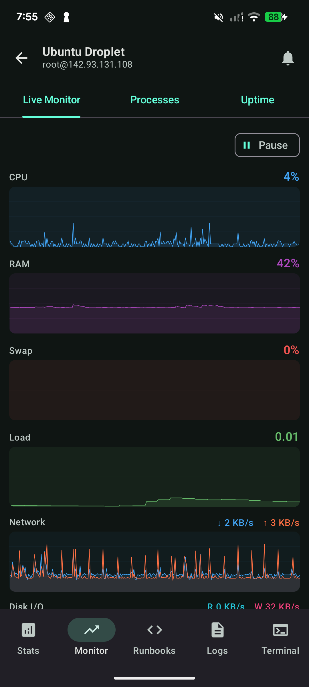 Screenshot 3 of Cura - SSH & Server Monitor