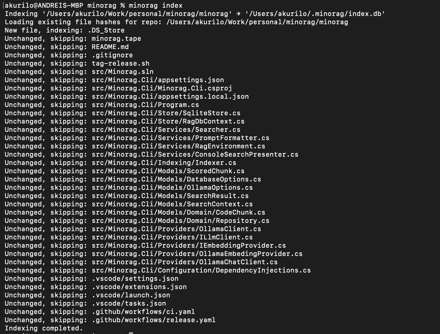 Screenshot 1 of minorag