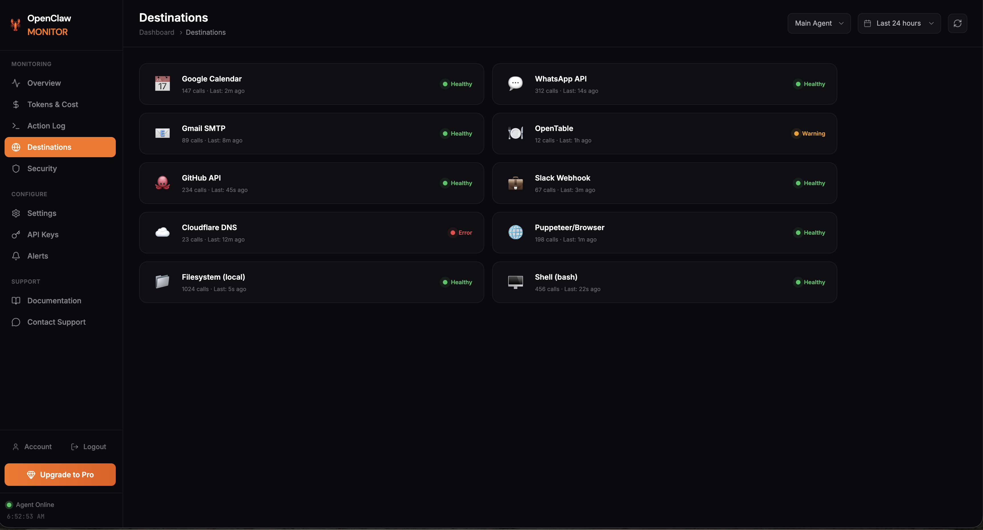 Screenshot 4 of Clawwatcher