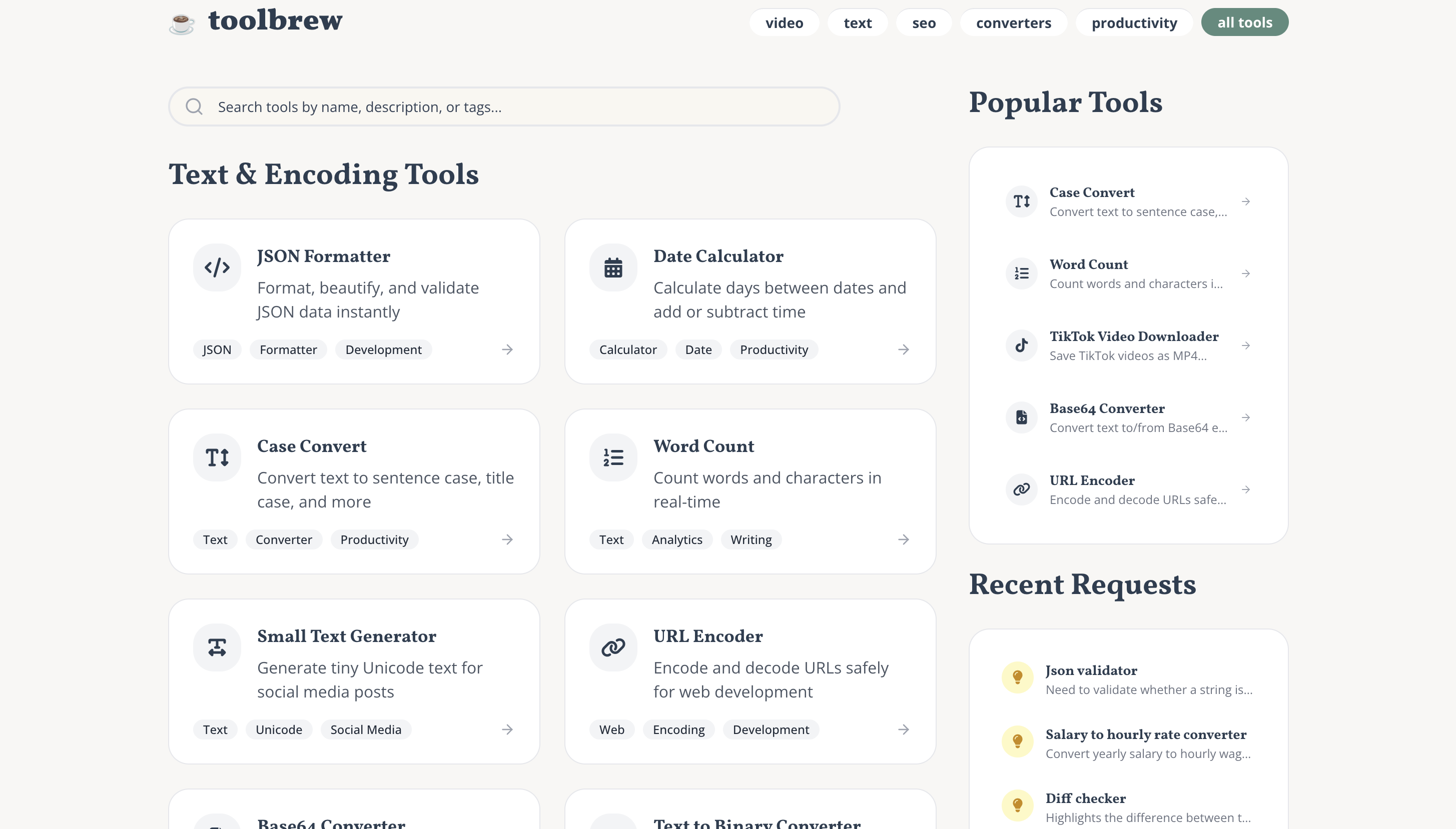 Screenshot 1 of ToolBrew - Free Online Tools