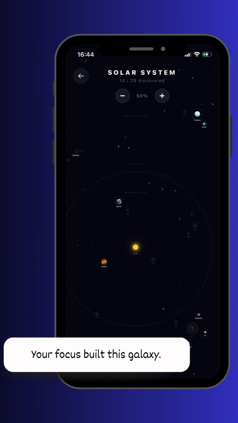 Screenshot 1 of SpaceFocus - Strict Pomodoro