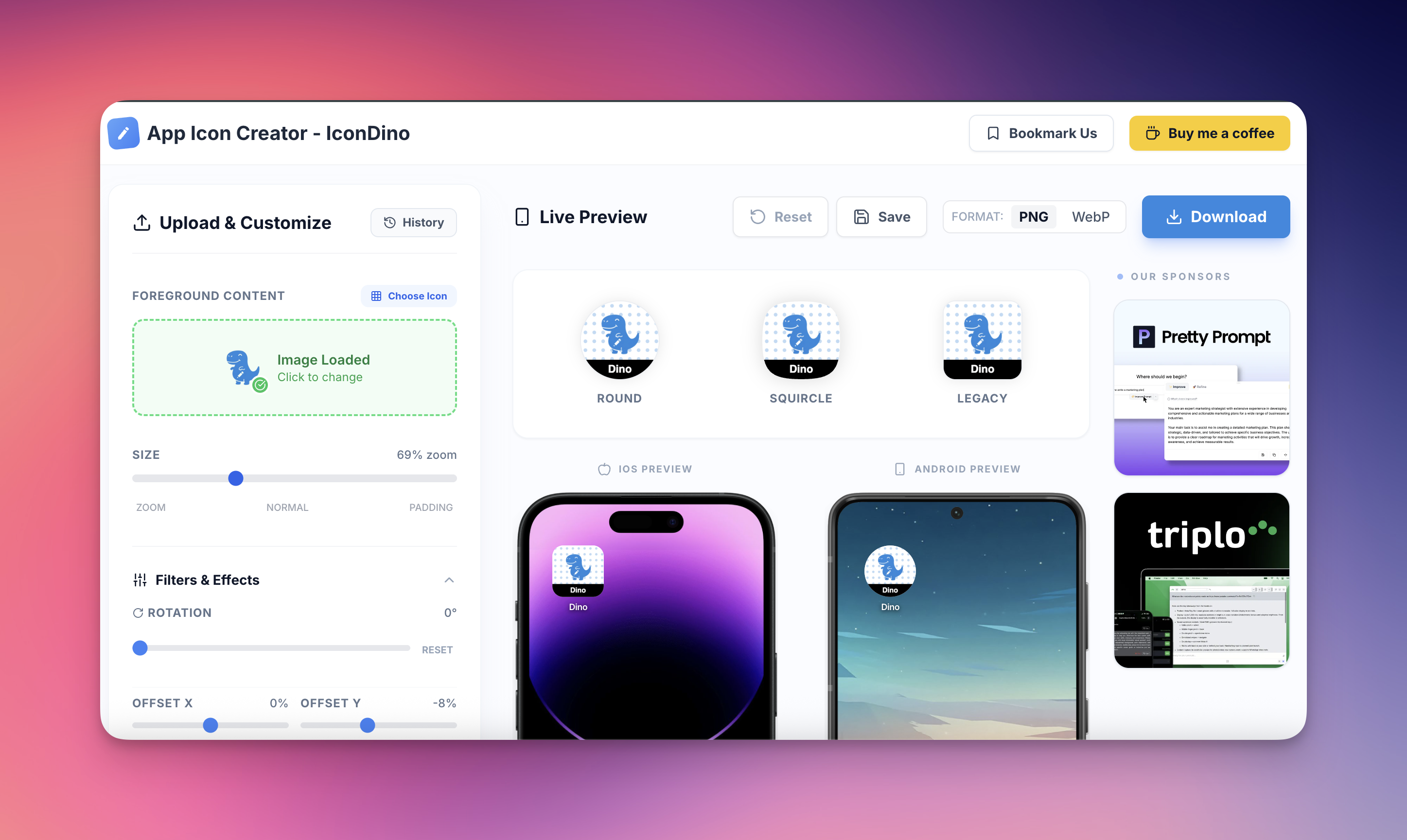 Screenshot 2 of Free App Icon Creator - IconDino