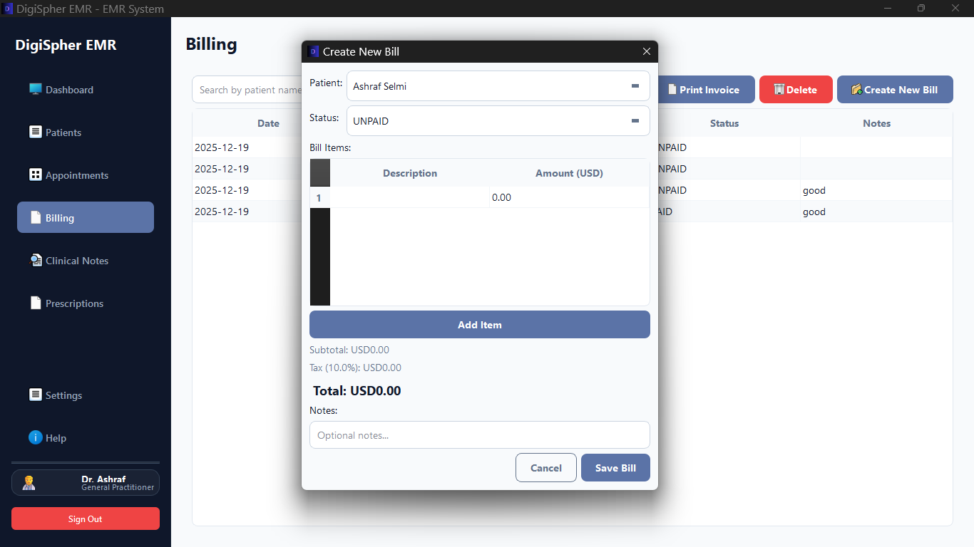 Screenshot 3 of DigiSpher EMR v1.1