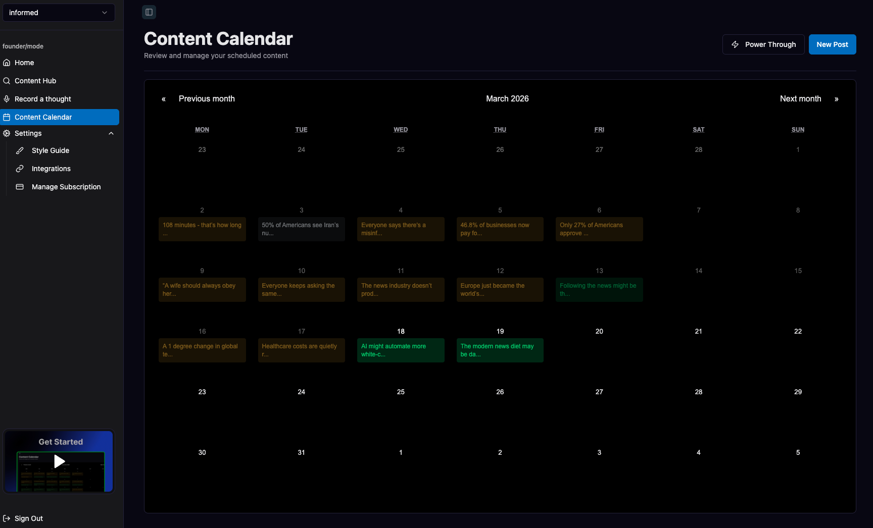 Screenshot 2 of founder/mode