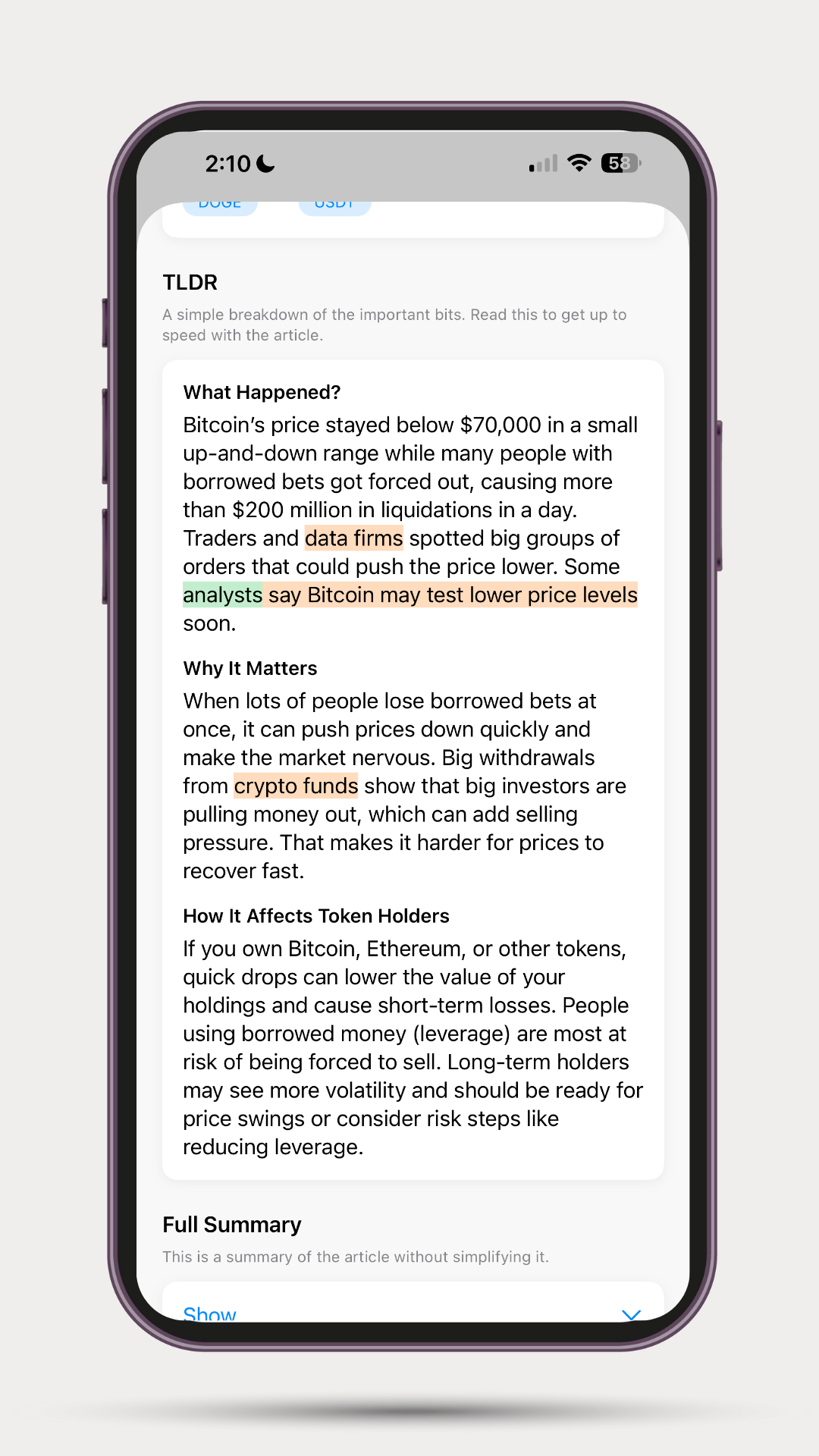 Screenshot 2 of Crypto TLDR