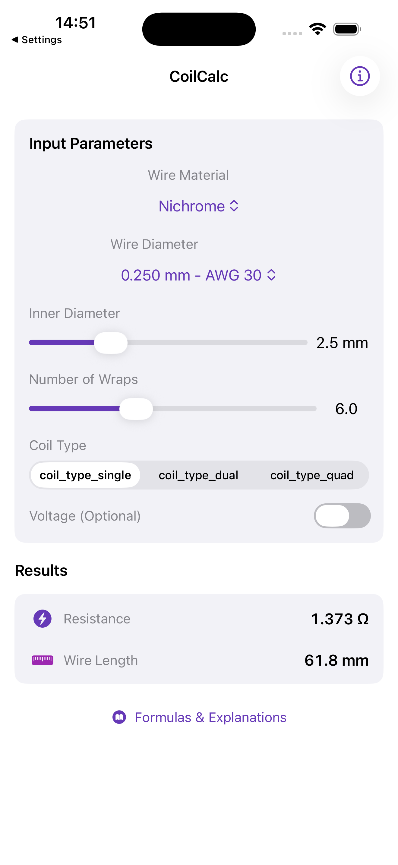 Screenshot 3 of CoilCalc App - App Store