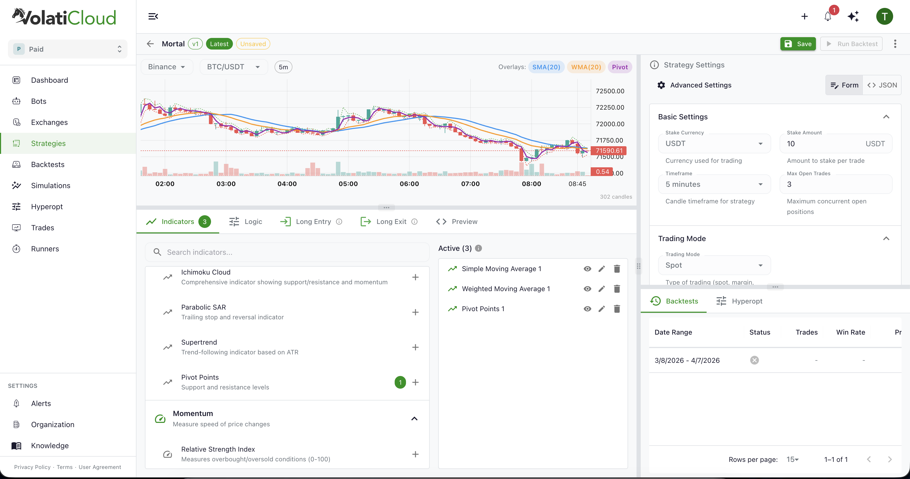 Screenshot 1 of VolatiCloud