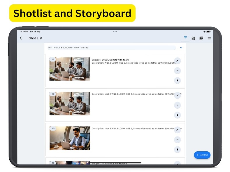 Screenshot 2 of AI Shotlist Software | Studiovity