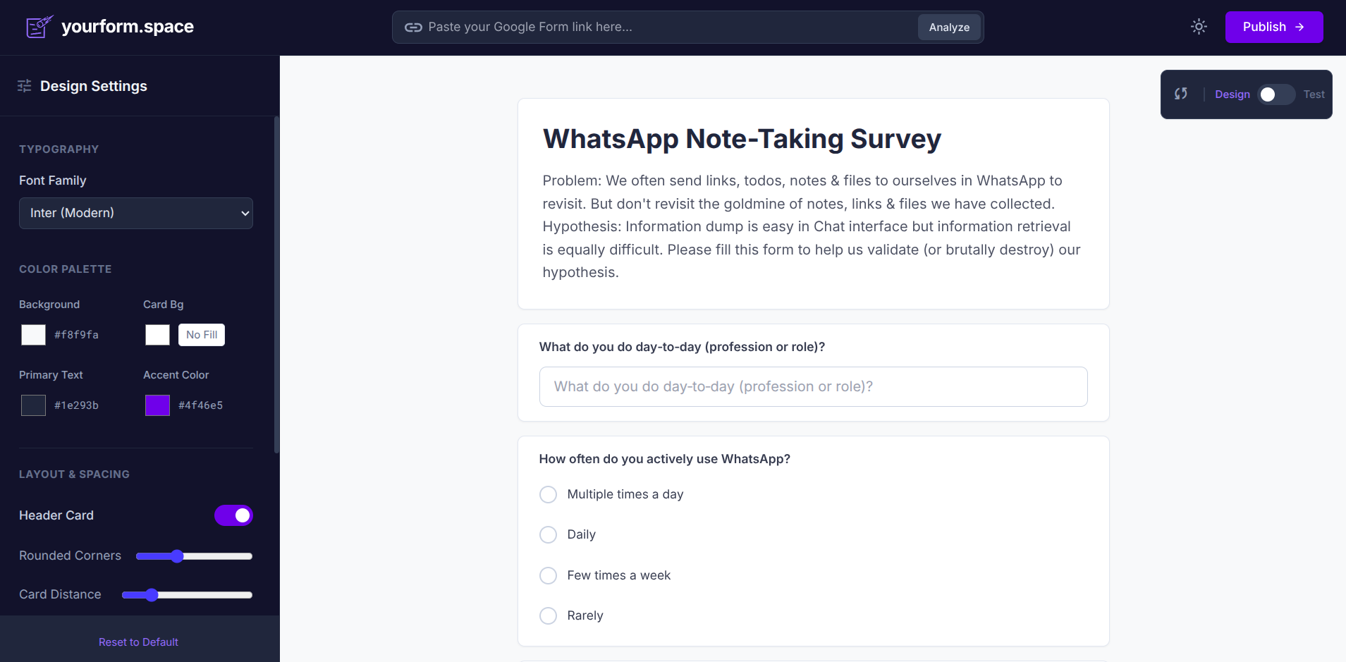 Screenshot 2 of YourForm.Space