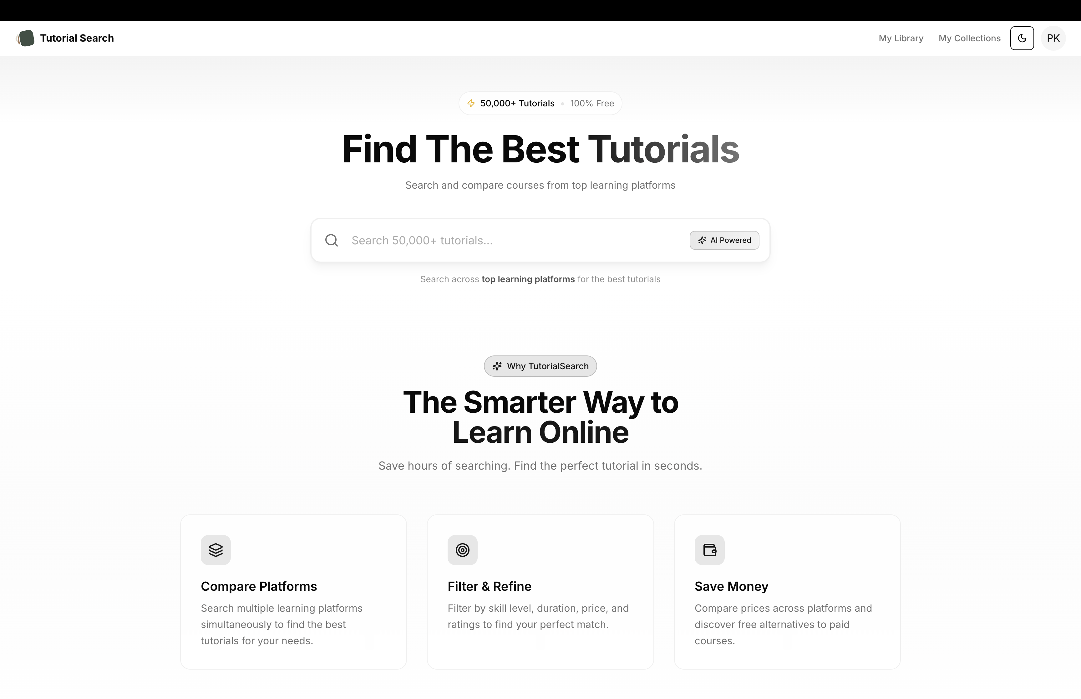 Screenshot 1 of Tutorial Search