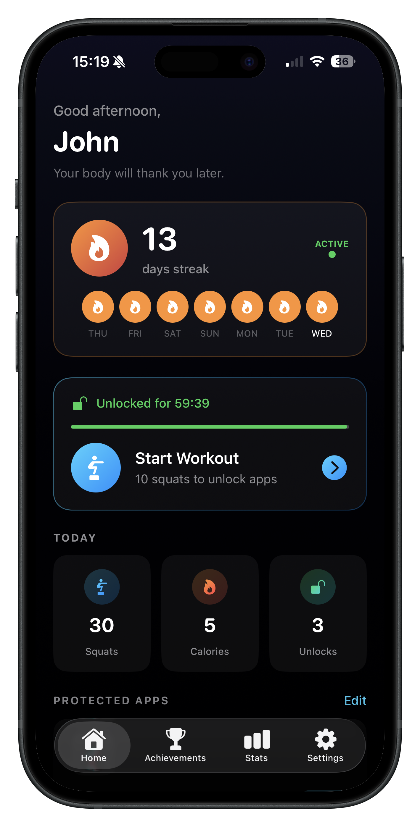 Screenshot 2 of Squat Lock: Screen Time Limit