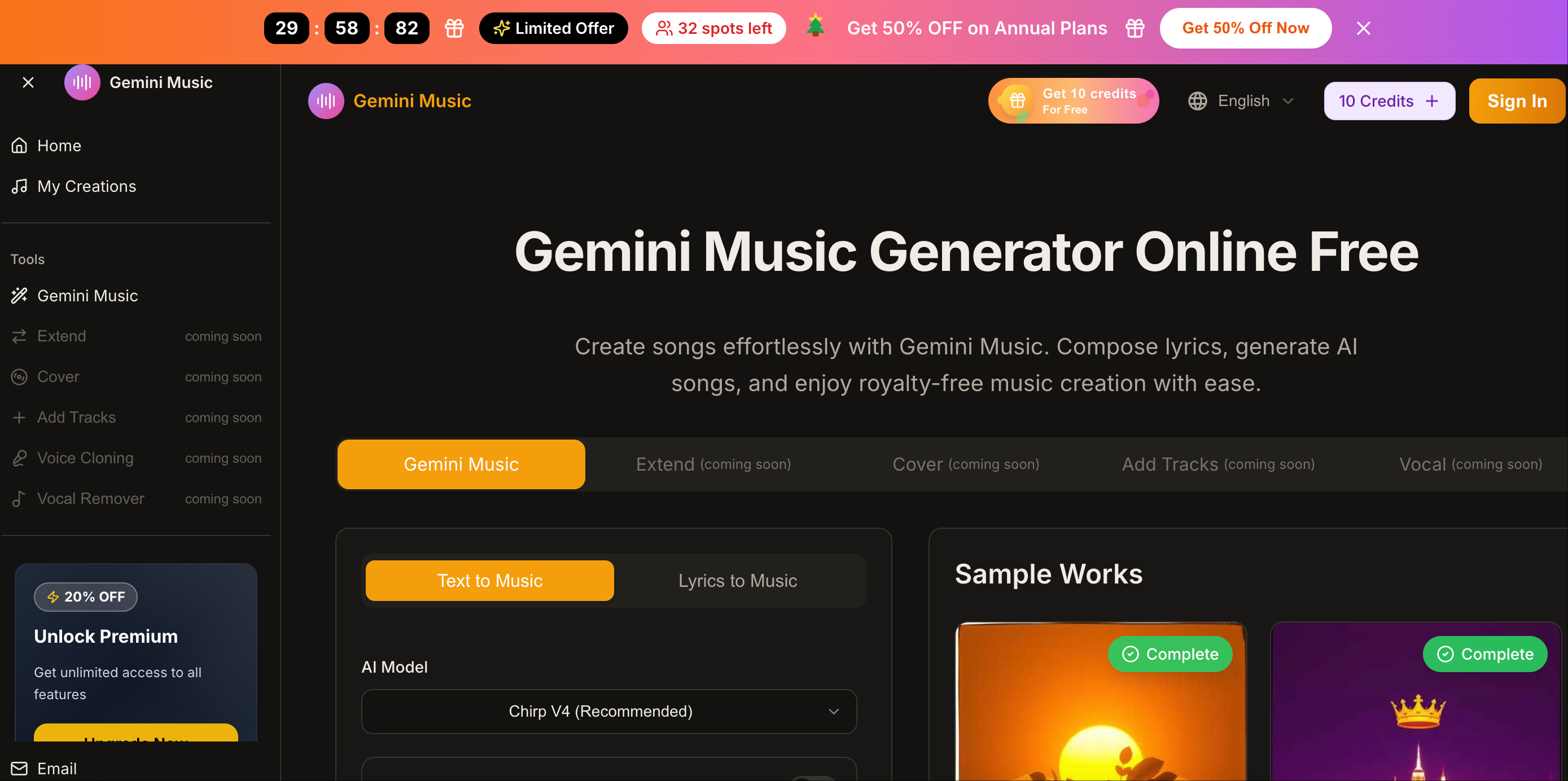 Screenshot 1 of gemini music