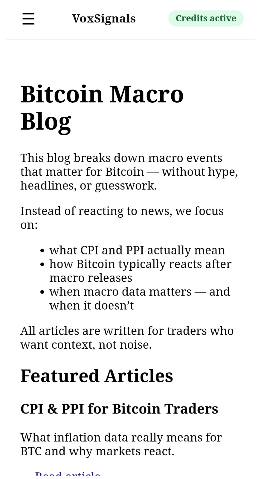 Screenshot 3 of VoxSignals