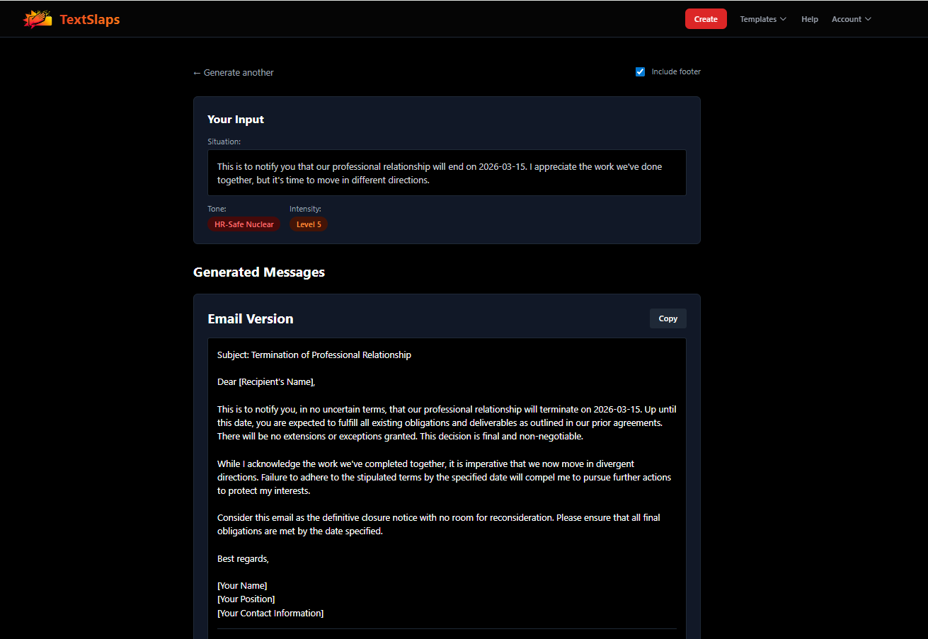 Screenshot 4 of TextSlaps.com