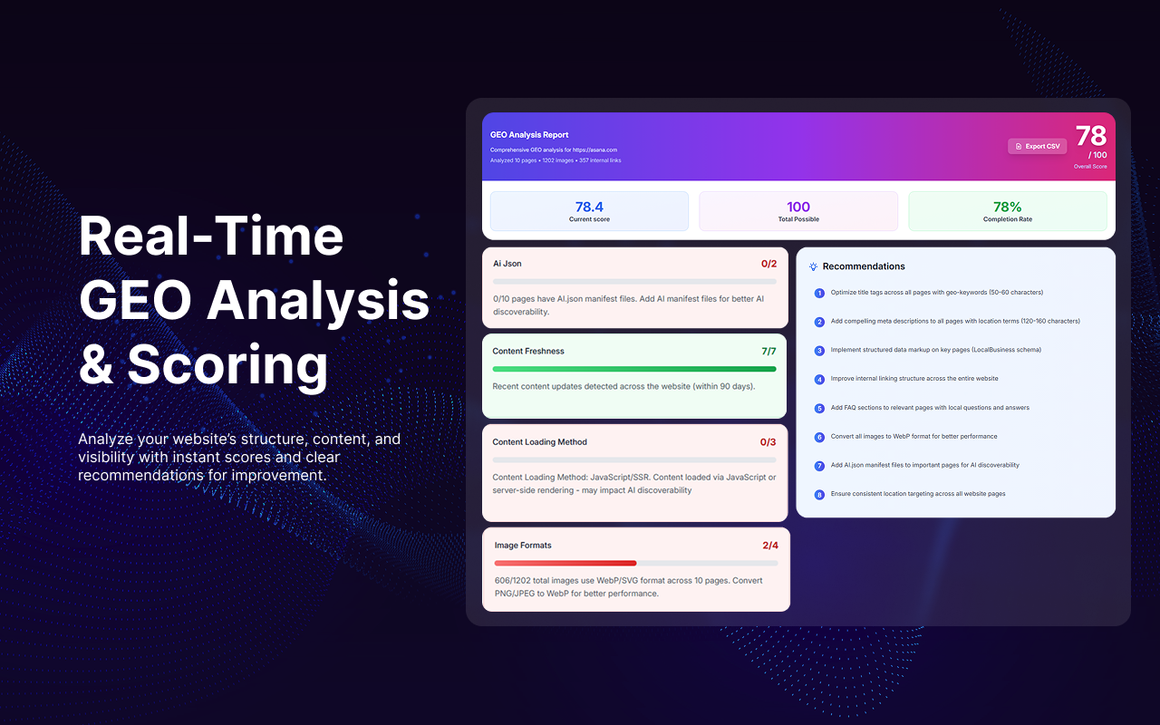 Screenshot 1 of Blazly GEO