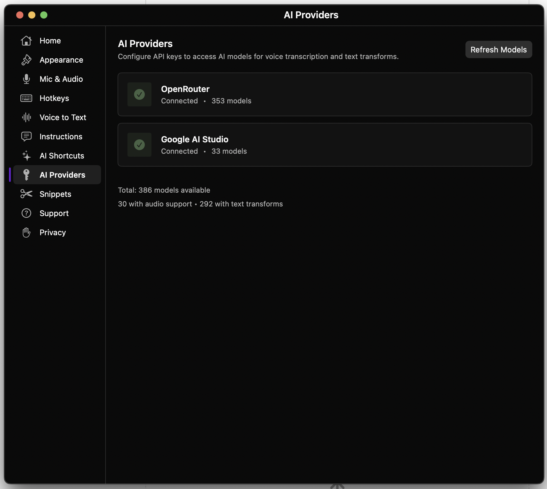 Screenshot 3 of Ottex AI — WisprFlow with BYOK